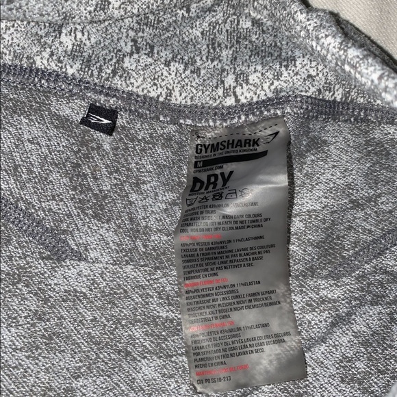 Gym Shark Grey Fleur Leggings - Picture 4 of 4